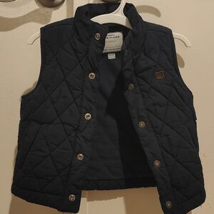 Janie and Jack Black Quilted Vest